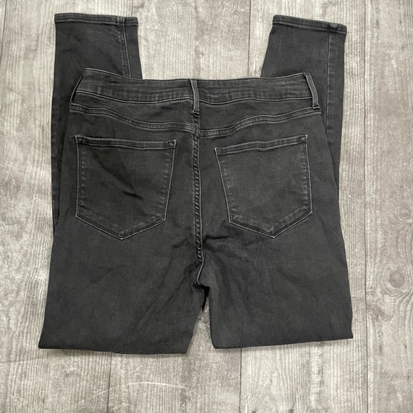 Old Navy Black Rockstar Super Skinny High Rise Distressed Jeans - Picture 5 of 5